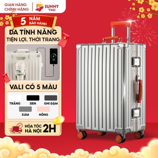  Vali du lịch SUNNY LUMI LM01 RAYMOND CAO CẤP- Vali nhựa PC + ABS khung nhôm xách tay kí gửi 20 24 và 28 inch 