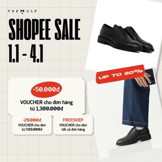  Giày Tây Nam THEWOLF MINIMAL OXFORD - BLACK 