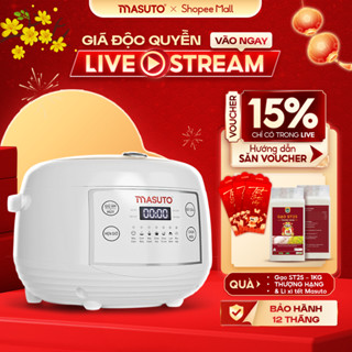 Masuto MSCookerAI Pro – Nồi Cơm Điện Tử Biết Nói, Nấu Cơm Ngon & Hầm Nhừ – Lòng Men Sứ Ceramic – BESTSELLER – BH 12Tháng