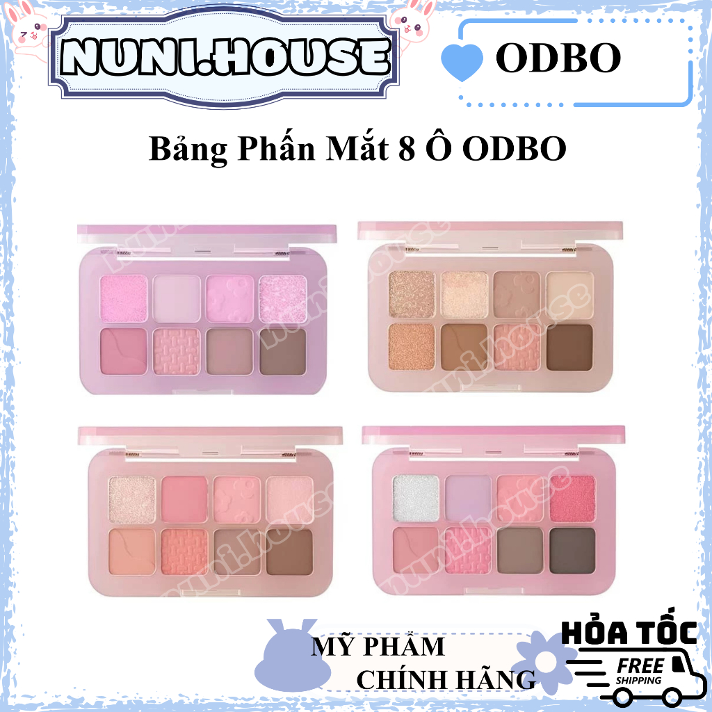 [ODBO] Bảng Phấn Mắt 8 Ô ODBO Mood Collector Eye Palette OD2030 Lì Và Nhũ Tone Màu Dễ Thương 7.2g