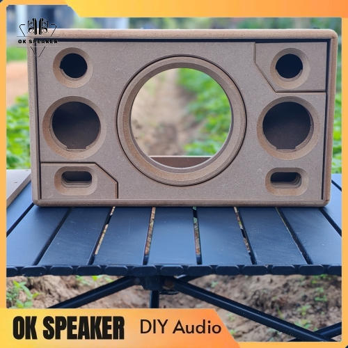 Box loa thô 2.1 cho củ loa sub HK 6.5inch, mid 3inch, thông hơi gỗ - OK SPEAKER