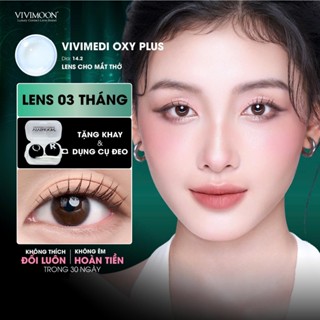  Kính áp tròng cận trong suốt 3 tháng không giãn chống ánh sáng xanh chất liệu cao cấp Vivimoon  Giá 01 chiếc  