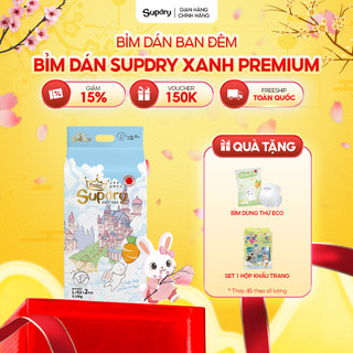   CÓ QUÀ  Tã Bỉm Dán Supdry Premium Bỉm Supdry Xanh Siêu Thấm Hút Khô Thoáng size NB S M L XL XXL XXXL cho bé 4kg-20kg 