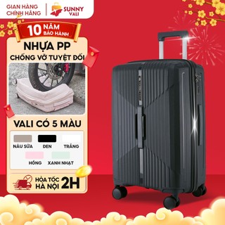 Vali kéo du lịch thời trang SUNNY SV15 CHOCO tích hợp nhiều tính năng  size 20 24 28  