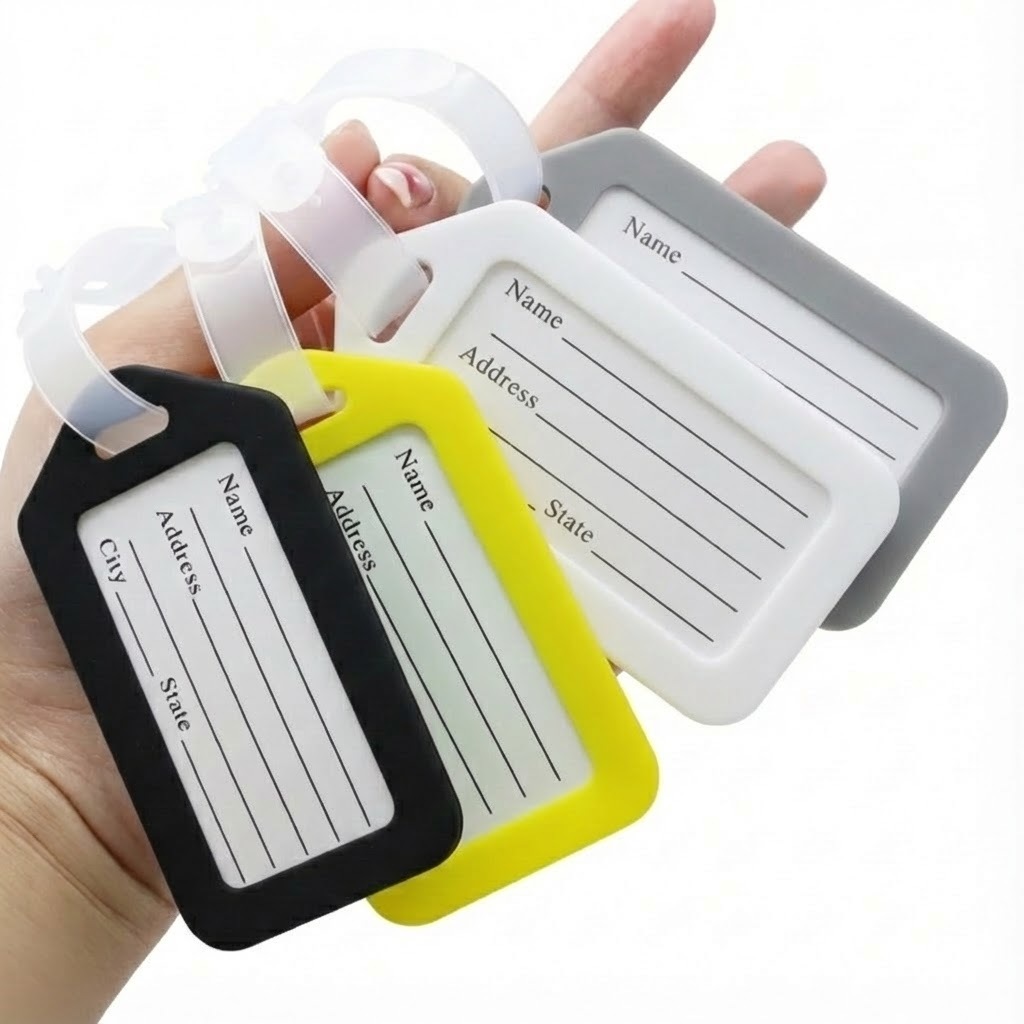 Thẻ Tên Vali Du Lịch Nhựa Dẻo, Name Tag Hành Lý, Thẻ Gắn Cặp Sách Cho Bé