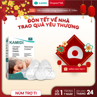  Núm Trợ Ti Kamidi Chất Liệu Silicon Co Dãn Mềm Mại Bảo Vệ Đầu Ngực Cho Mẹ Và Hỗ Trợ Cho Bé Ti Song Song Bình Sữa 