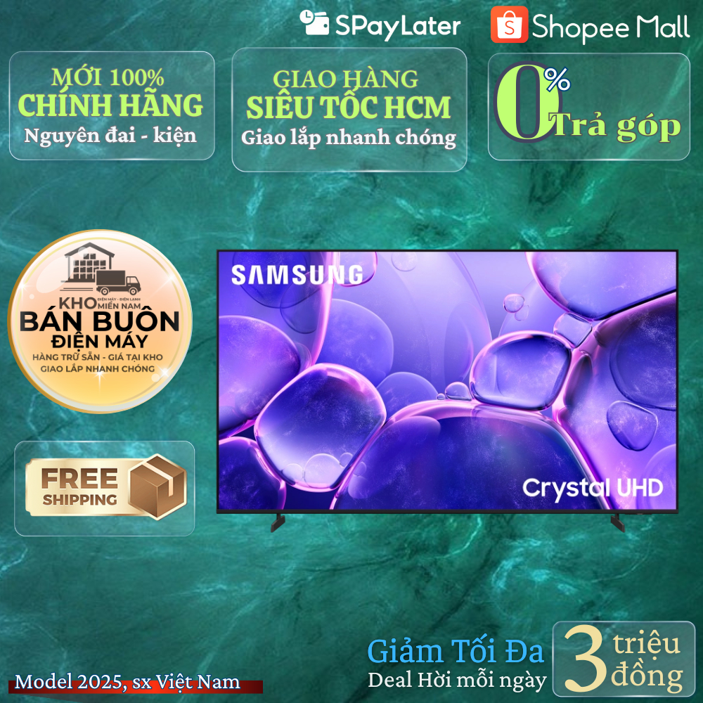 Smart Tivi Samsung 65 inch 65U8500F – Crystal UHD 4K, Thiết Kế MetalStream, Âm Thanh Dolby Atmos