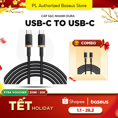 Cáp Sạc Nhanh Baseus Dura Series Fast Charging Cable USB-C to USB-C 240W
