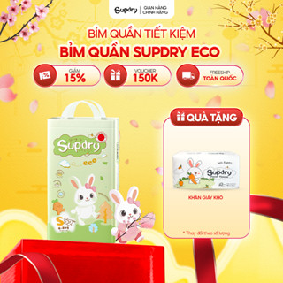   CÓ QUÀ  Tã  Bỉm Quần Supdry Bỉm Supdry Eco Êm Ái Khô Thoáng Thấm hút tốt Cho bé size M L XL XXL 3XL 
