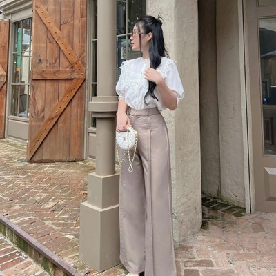 Quần thiết kế ống suông công sở ly trước dài 103cm cao cấp Callene (L1930)