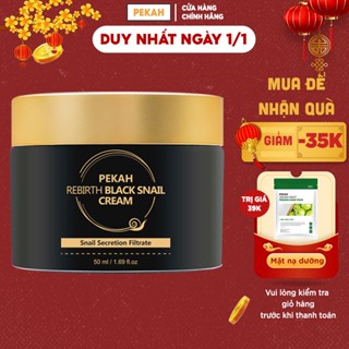  Kem Dưỡng Ốc Sên Chống Lão Hóa Giúp Mờ Thâm Giảm Tàn Nhang PEKAH Rebirth Black Snail Cream 50ml 