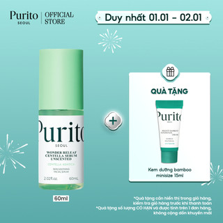  Tinh Chất Rau Má Không Mùi PURITO Wonder Releaf Centella Serum Unscented 60ml 