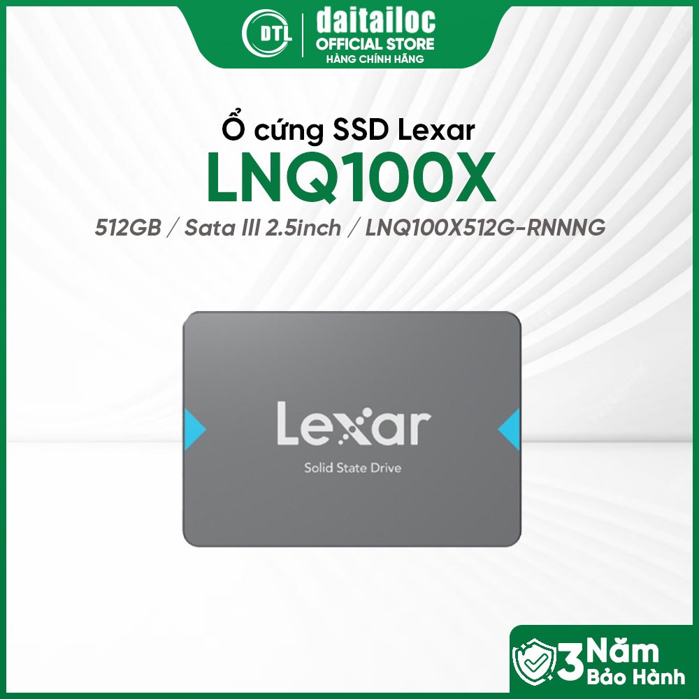 Ổ cứng SSD Lexar NQ100 512GB Sata III 2.5inch (LNQ100X512G-RNNNG) I Chính hãng I Bảo hành 36 tháng