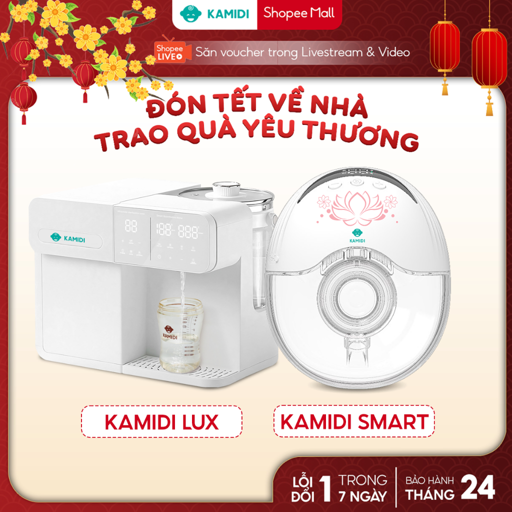 Combo Máy Tiệt Trùng UV Kamidi Lux 1 Và Máy Hút Sữa Không Dây Kamidi Smart