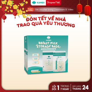  Túi Trữ Sữa Kamidi Hộp 50c Dung Tích 200ml Không Chứa BPA Có Vòi Rót Bình Sữa Tiện Lợi 