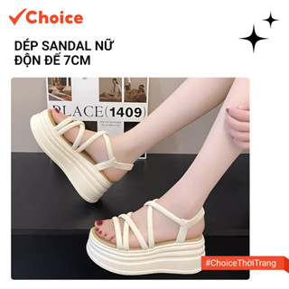   Choice  Dép sandal nữ FA2-2837-3 ACK độn đế 7cm quai mảnh siêu hot 