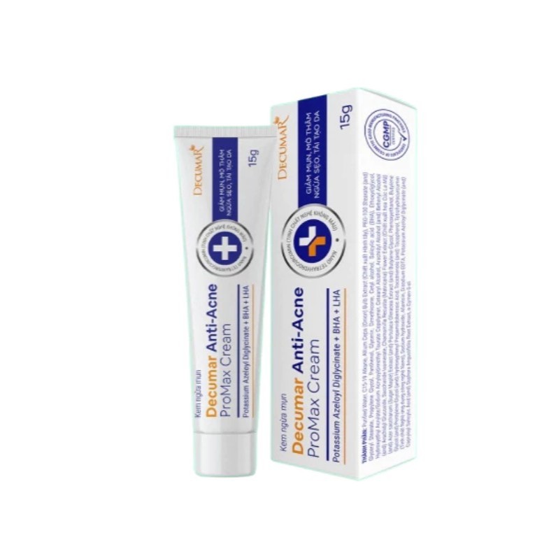 Kem Ngừa Mụn Decumar Anti-Acne ProMax Cream 15g Hỗ Trợ Giảm Mụn, Mờ Thâm Sẹo Hiệu Quả
