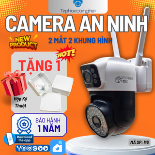  Camera Yoosee Ngoài Trời 2 Mắt 2 khung M6 Độ Phân Giải FullHD Kết Nối Wifi Có Cảnh Báo Xoay 360 độ 
