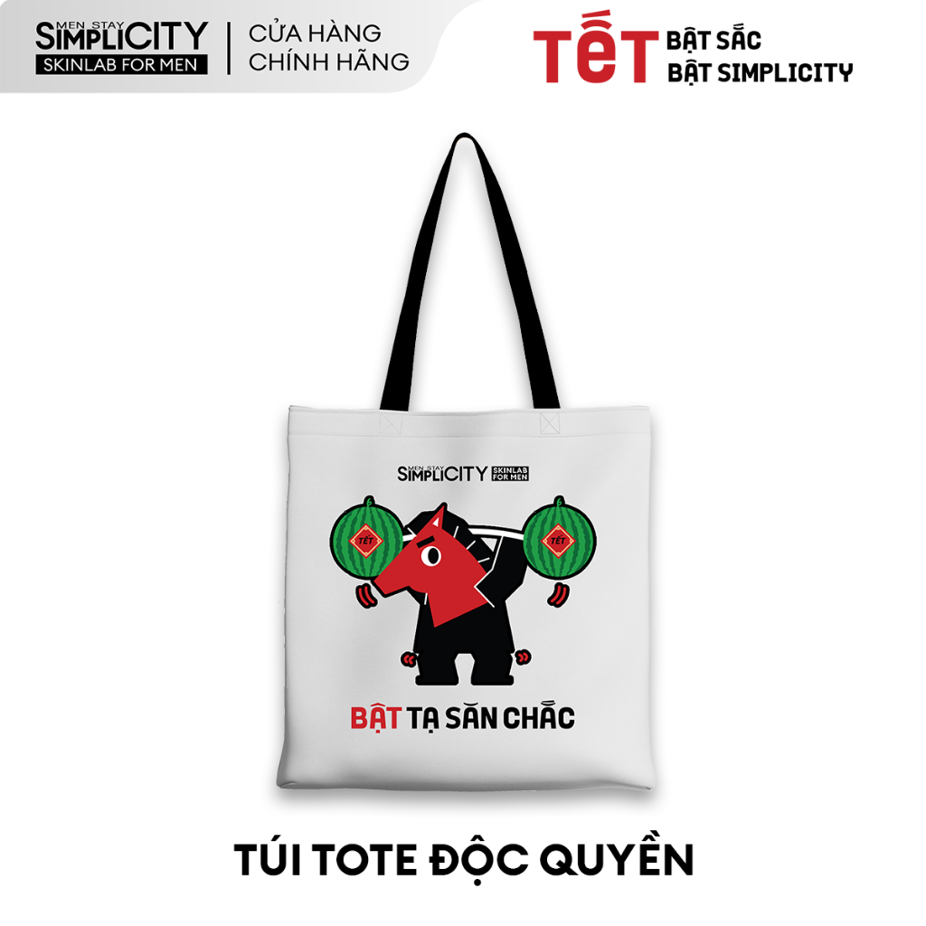 [QUÀ TẶNG KHÔNG BÁN] Túi Tote Tết Bật Sắc - Tết Bật Simplicity tiện lợi đa năng - mẫu ngẫu nhiên