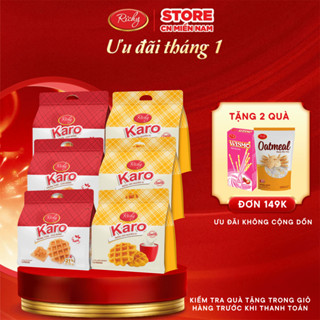   VỊ SỮA MỚI  Combo 6 bịch bánh Karo Richy trứng tươi chà bông và phô mai hoàng kim HSD 45 ngày 