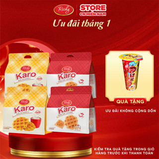   VỊ MỚI  Combo 4 bịch bánh Karo chà bông sợi gà Karo chà bông hoàng kim HSD 45 ngày 