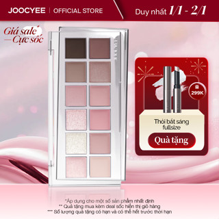  Bảng Phấn Mắt JOOCYEE 12 ô Đa Năng Dễ Tán Tự Nhiên Mịn Màng Sáng Tiệp Da Mỏng Nhẹ Bền Màu Trang Điểm Mắt Chất Lượng 11g 
