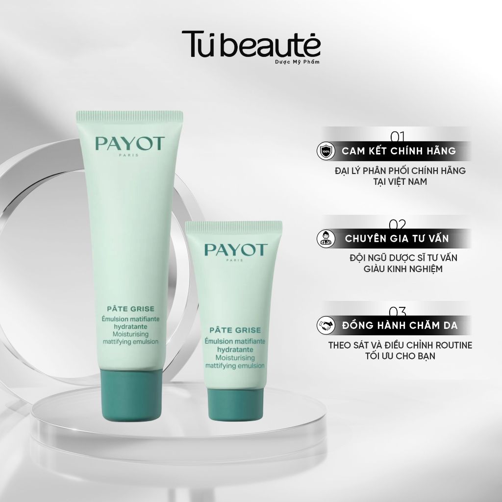 [HÀNG CÔNG TY] Kem Dưỡng Cấp Ẩm Và Giảm Mụn Payot Pate Grise Emulsion Mattifying Hydratante 50ml