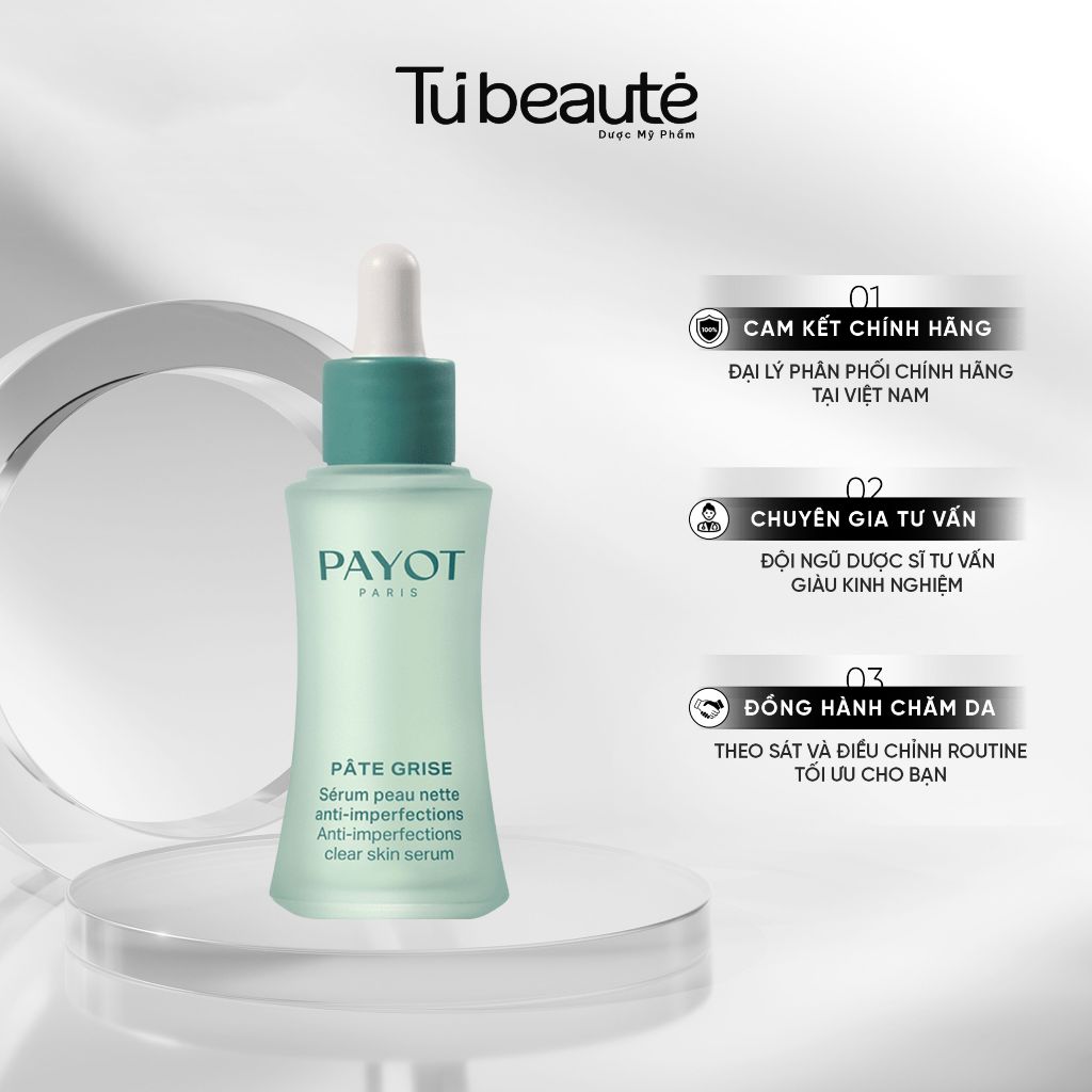 [HÀNG CÔNG TY] Tinh Chất Serum Ngừa Mụn Giảm Thâm Payot Anti-imperfections Clear Skin Serum 30ml