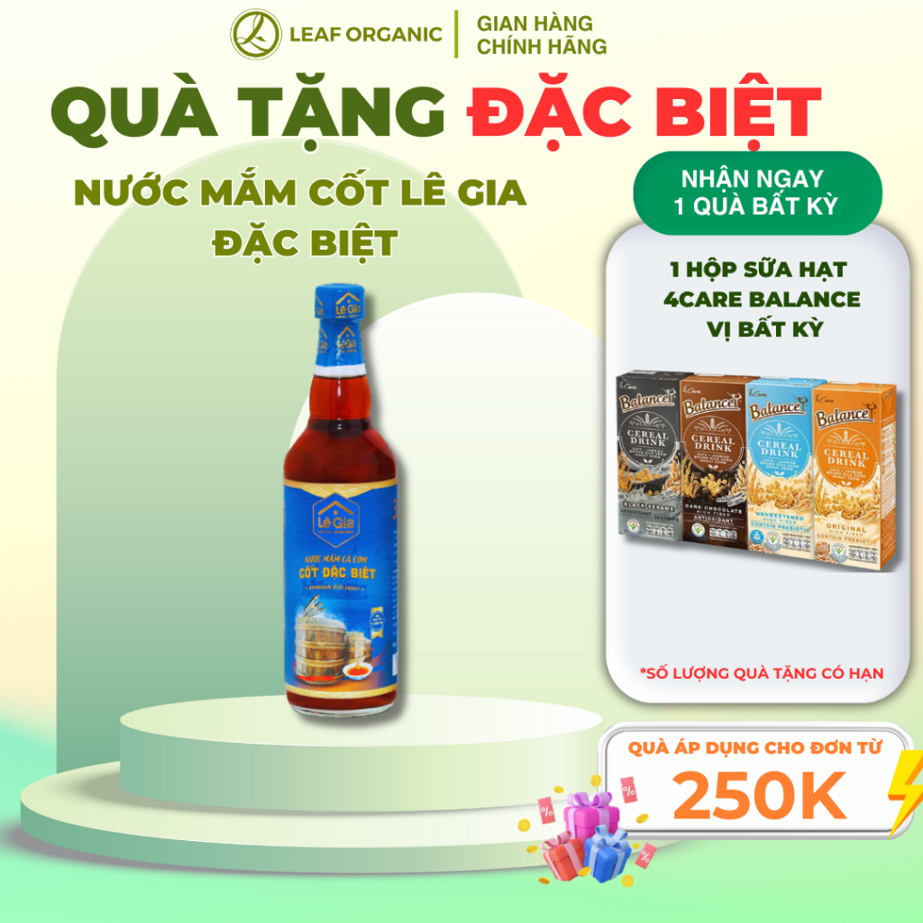 Nước mắm, nước chấm cốt đặc biệt Lê Gia 525ml