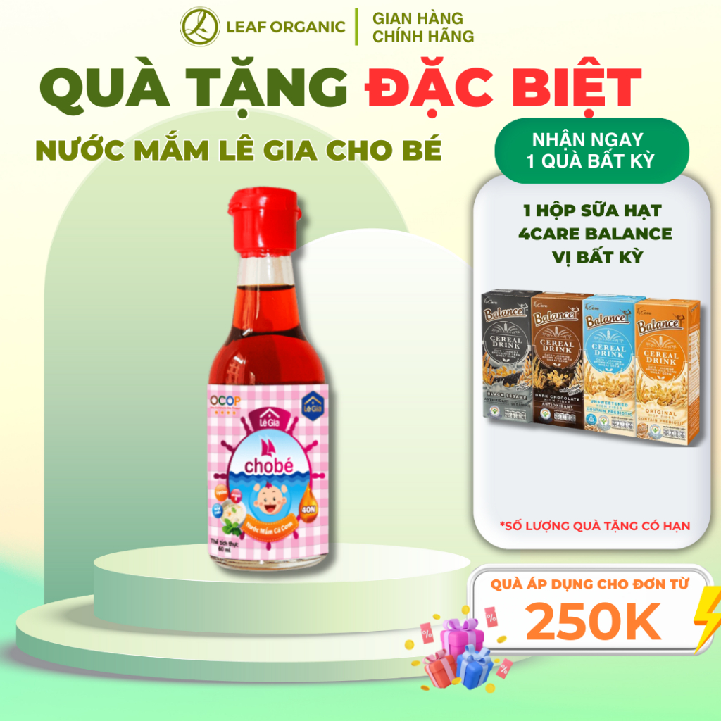 Nước mắm Lê Gia cho bé ăn dặm 60ml