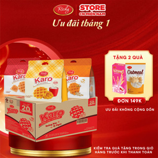   VỊ SỮA MỚI  Thùng 72 cái bánh trứng tươi sợi gà Karo Richy  12 bịch thùng  HSD 45 ngày 