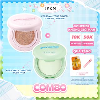  Combo Tiết Kiệm Cushion Personal Tone Cover - Toneup Và Phấn Phủ Nén Kiềm Dầu Daiso IPKN 
