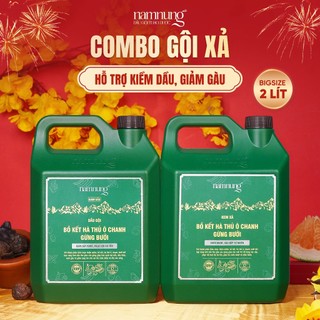  Combo Can Gội Xả Kiềm Dầu Thảo Dược NAMNUNG Giảm Rụng Giảm Gàu Ngứa Phục Hồi Tóc Giảm Bết Tóc 2000Ml 