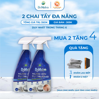  Combo 2 Tẩy đa năng Dr Natro - Tẩy rỉ sét ố vàng trên bếp rỗ nhựa cửa sắt đáy nồi chảo 