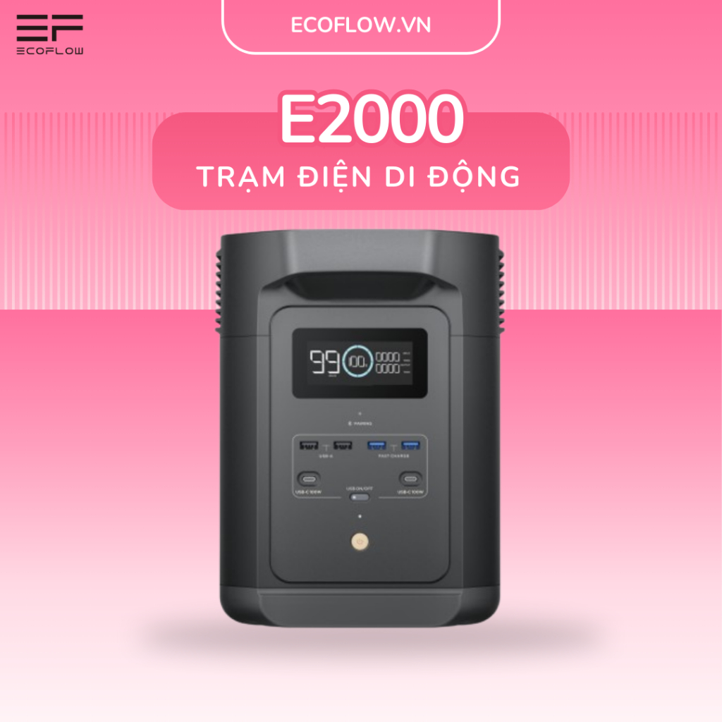 Trạm Tích Điện Di Động Ecoflow E2000 - Dung Lượng 2048Wh