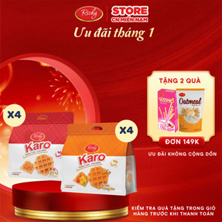  Combo 8 bịch Bánh Karo chà bông sợi gà Bánh tươi ăn sáng Bánh kẹo Richy HSD 45 ngày - cân nhắc khi đặt SLL 