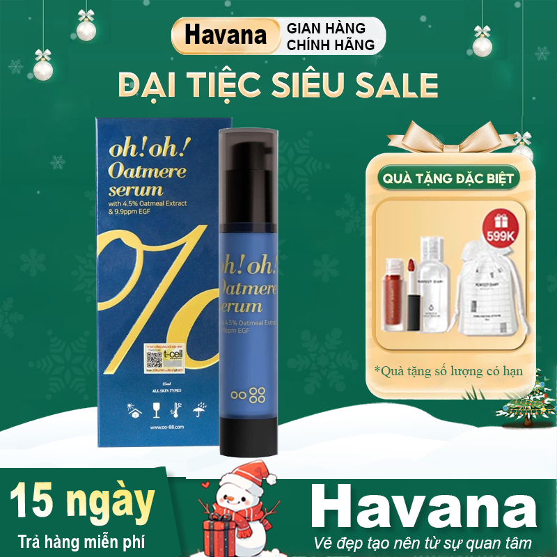 Tinh chất oh!oh! Oatmere Serum phục hồi - tái tạo & làm dịu da chuyên sâu 25ml