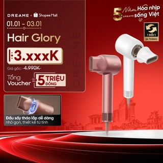  Dreame Hair Glory AHD6A Máy sấy tóc ion âm | 4 chế độ nhiệt | kèm phụ kiện tinh chất dưỡng tóc | BH 24 tháng 