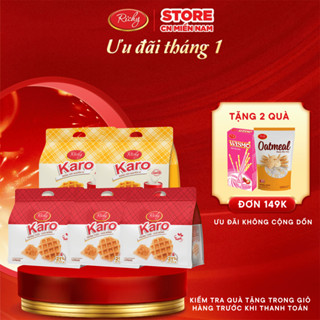   VỊ SỮA MỚI  Combo 5 bịch bánh Karo chà bông sợi gà Bánh ăn sáng Bánh kẹo Richy HSD 45 ngày 