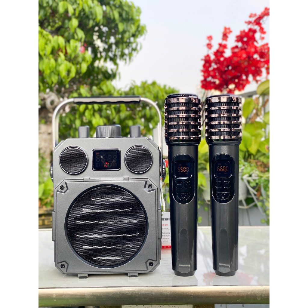 Loa Xách Tay Karaoke MTMAX S17 Pro 70W Bluetooth, Loa Di Động Kèm 2 Micro Không Dây Pin Sạc