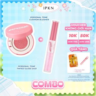  Combo Tiết Kiệm Cushion Má Hồng IPKN Personal Cushion Blusher Và Son Tint Hai Đầu IPKN Personal Tone Tinted Gloss Duo 