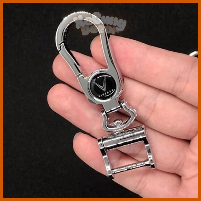 VINFAST - Móc Khoá Ô Tô Kim Loại Xoay 360 Độ Logo VINFAST Cao Cấp