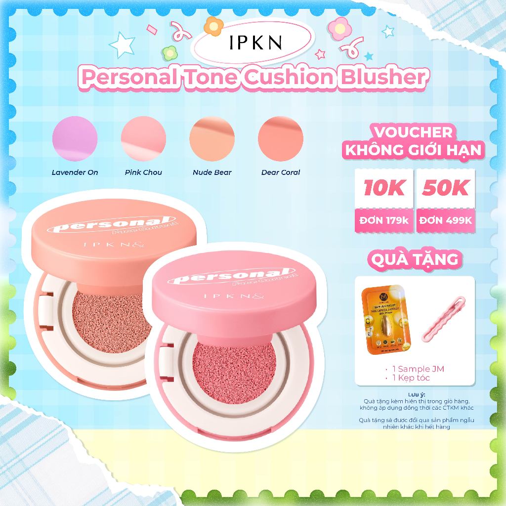 [NEW] Má Hồng Dạng Cushion IPKN Personal Cushion Blusher 5g (Date 2028)