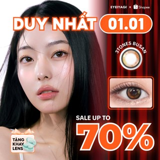  Kính áp tròng EYEIYAGI 3-Tones Busan lens cận 3 tháng độ cận 0-8 DIA 14.2mm | Chính hãng Hàn Quốc 