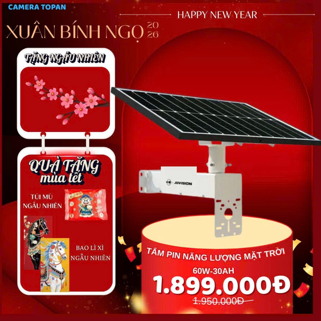 Tấm Pin Năng Lượng Mặt Trời 60W-30AH Diện Ra 12v Cho Các Thiết Bị Camera, Bóng Đèn, Loa, Quạt Mini..