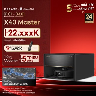  Dreame X40 Master  X50 Master Robot hút bụi thông minh | Tự động thay nước | Giặt nóng 70°C | BH 24 tháng 