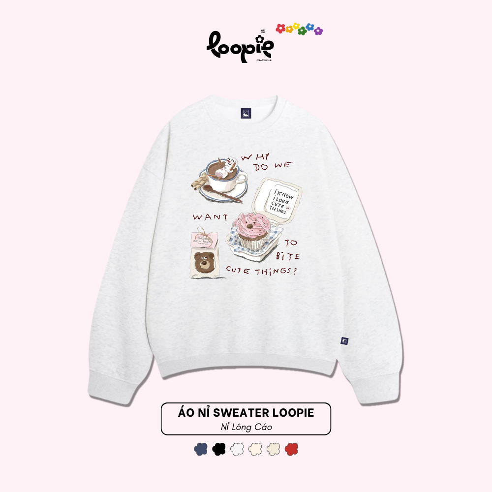 Áo Sweater Nỉ Lông Cáo In Hình Why Do Me By Loopie Pop - LP380 Form Rộng Unisex Nam Nữ Không Xù Lông