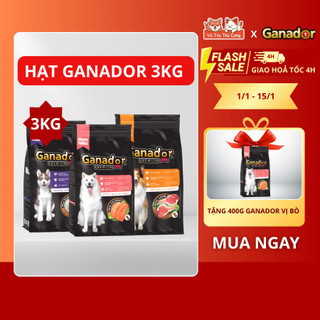   3Kg Tặng 400g  Thức Ăn Hạt Cho Chó Con Chó Trưởng Thành Ganador 