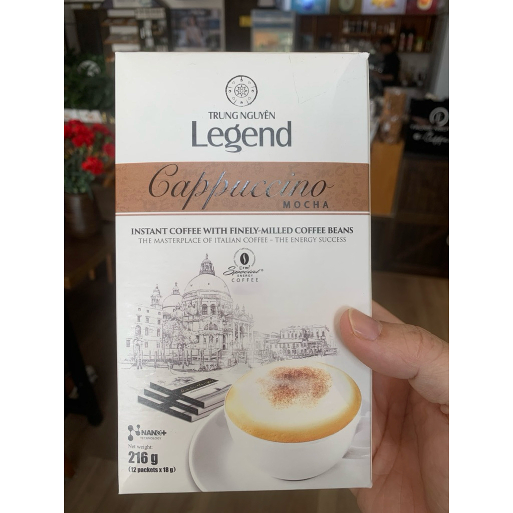 Trung Nguyên Legend Cappuccino Mocha – Cà Phê Béo Nhẹ Vị Mocha, Có Cà Phê Rang Xay (12 Gói)