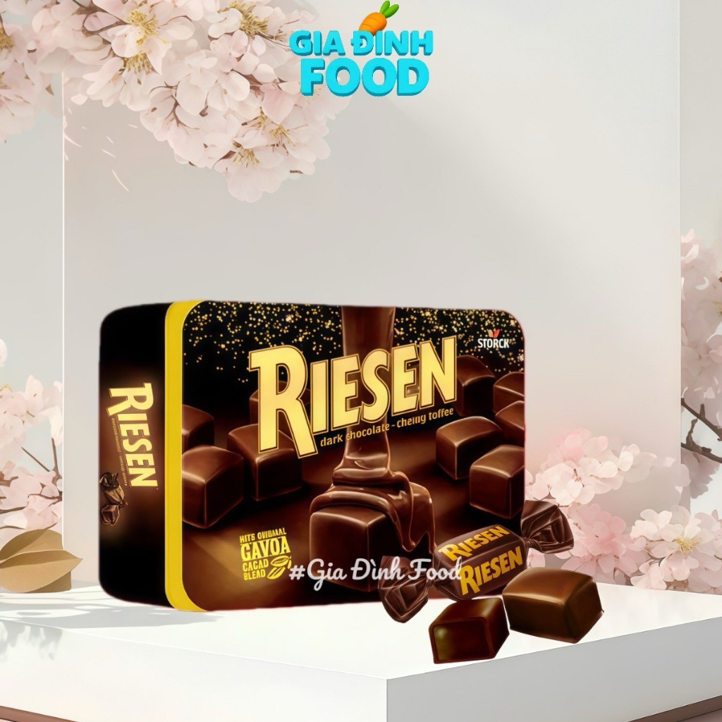 KẸO Socola Riesen Storck đen nhân mềm Chewy Toffee -Hộp 210g